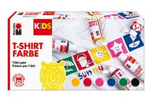Marabu 0308000000001 - Kids T-Shirt Farbe, 6 x 80 ml, Stoffmalfarbe für Kinder