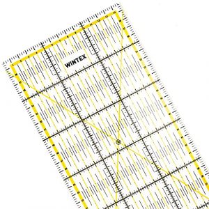 WINTEX Patchwork Lineal – Schneidelineal 15 x 60 cm, mit cm-Raster und Winkelanzeige