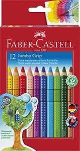 Faber-Castell 110912 - Buntstifte Set Jumbo GRIP, 12-teilig