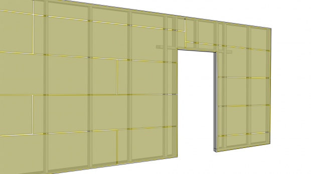 Horizontal doppelt beplankt - Lage 1