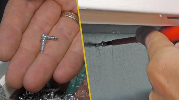 Schrauben bis auf 2 mm eindrehen