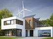 Modernes Wohnhaus mit alternativen Energiequellen