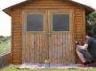 Gartenhaus neu streichen Grundieren und Lasieren Anleitung diybook.at