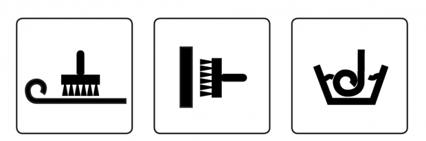 Tapetensymbole - Verarbeitungseigenschaften