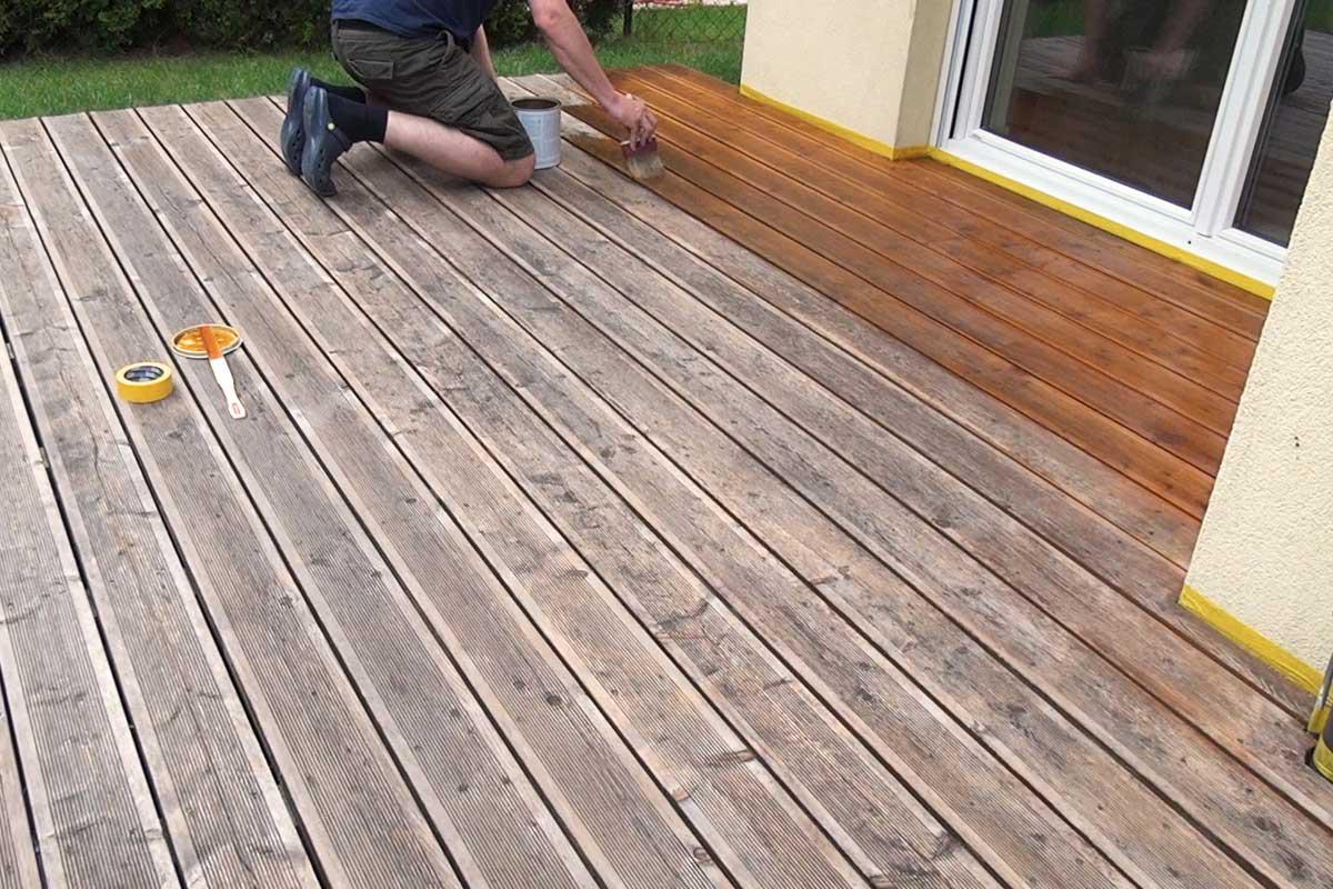 holz terrasse, holzterrasse reinigen und entgrauen - anleitung @ diybook.at, Design ideen